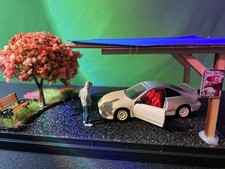 Diorama Parkplatz Szene mit Baum & Unterstand...