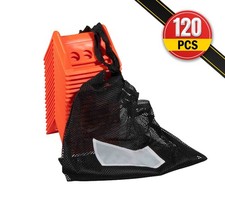 120Pcs Orange 4"x6" Flatbed Corner Edge Protectors w/ Carrying Case for Straps