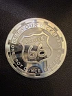 "GET YOUR KICKS ON ROUTE 66" 1 OZ 999 FINE SILVER ROUND SPOTTING S64