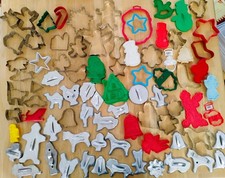 Large Lot 81 Cookie Cutters Mirro Aluminum Hallmark Plastic Camel Bunny Chicken
