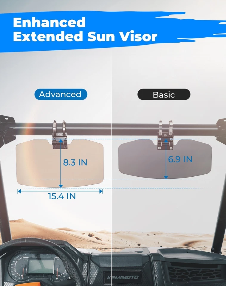 Parasol tintado UTV más grande para Can Am X3 Defender Polaris RZR Ranger Foto 4 de 4