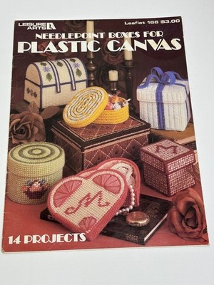 Leisure Arts Needlepoint Boxes for Plastic Canvas Leaflet 166
