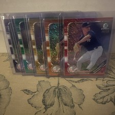 2019 Bowman Chrome Clarke Schmidt 5 Card Shimmer Refractor  Rainbow Yankees