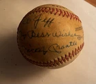 Mickey Mantle Autographed Baseball Early Signature Guaranteed To Pass