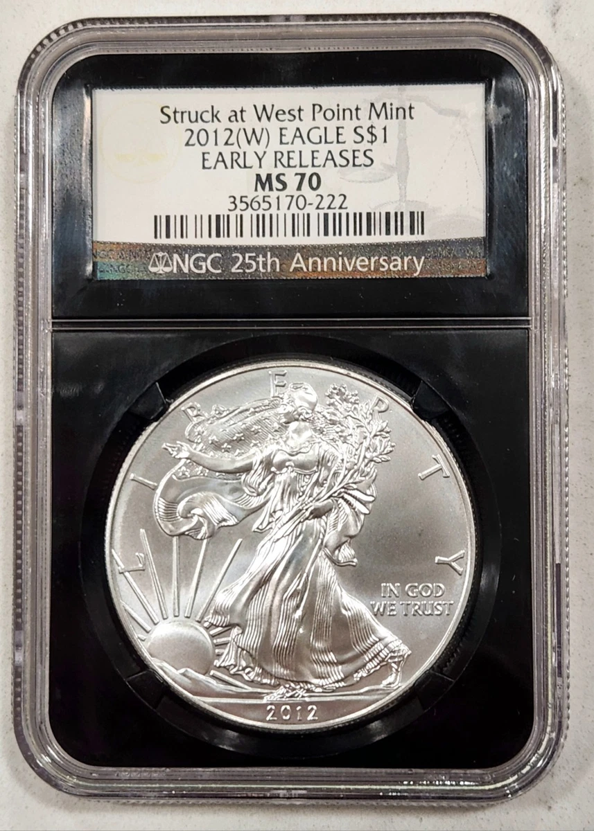 American Eagle MS 70 Graded 2012 Silver Bullion Coins for sale | eBay