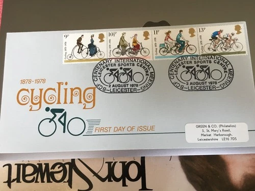 GB STAMPS RARE FIRST DAY COVER 1978 CYCLING LEICESTER GREEEN & CO