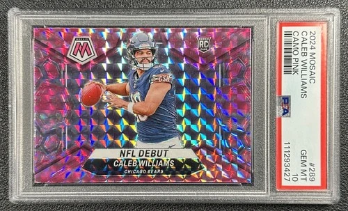 CALEB WILLIAMS PSA 10 2024 PANINI MOSAIC #289 CAMO PINK PRIZM ROOKIE RC 3427