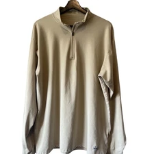 XGO Technical Apparel Men's Pullover  XL 1/4 Zip Tan Acclimate Dry Outdoor Layer