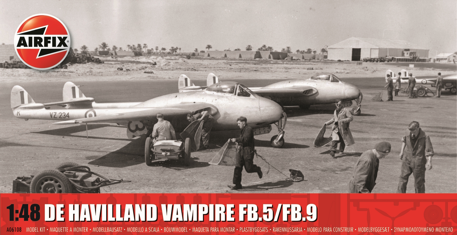 Airfix A06108 De Havilland Vampire FB.5/FB.9 Plastic Kit