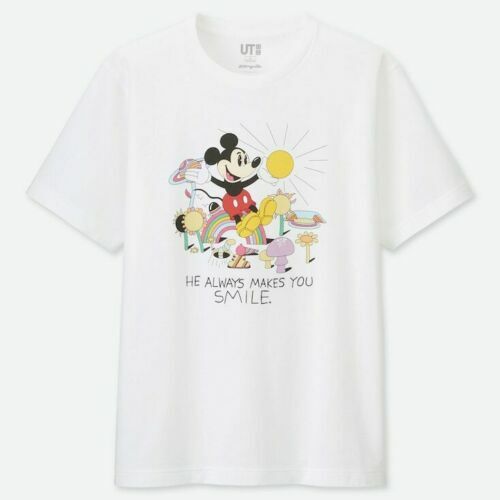 Uniqlo Disney White Mickey Art Ut Jeremyville Short Sleeve Graphic T Shirt New M Ebay