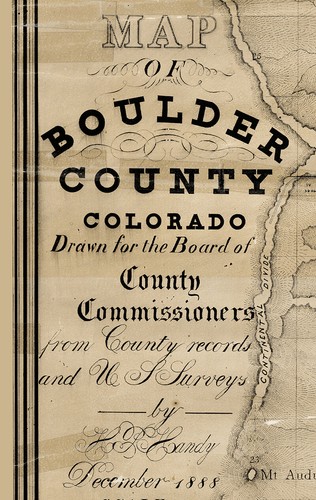 1888 Map of Boulder County Colorado - Picture 2 of 3