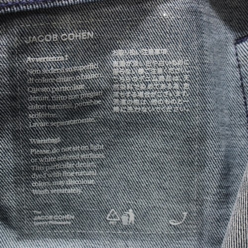 Jacob Cohen NWT Jeans Size 38 US In Solid Blue Cotton Blend Denim - Picture 15 of 24