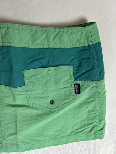 Patagonia Board Skirtie Swim Mini Skirt Women's Size 10 Blue Green Nylon Hiking - Picture 7 of 8