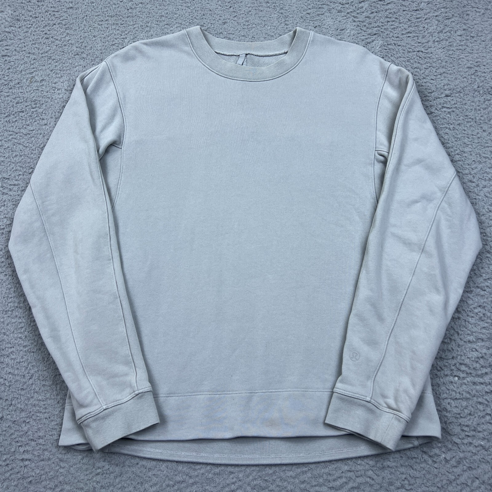 Lulmon French Terry Oversized Long Sleeve Crew in Medium Seal Grey