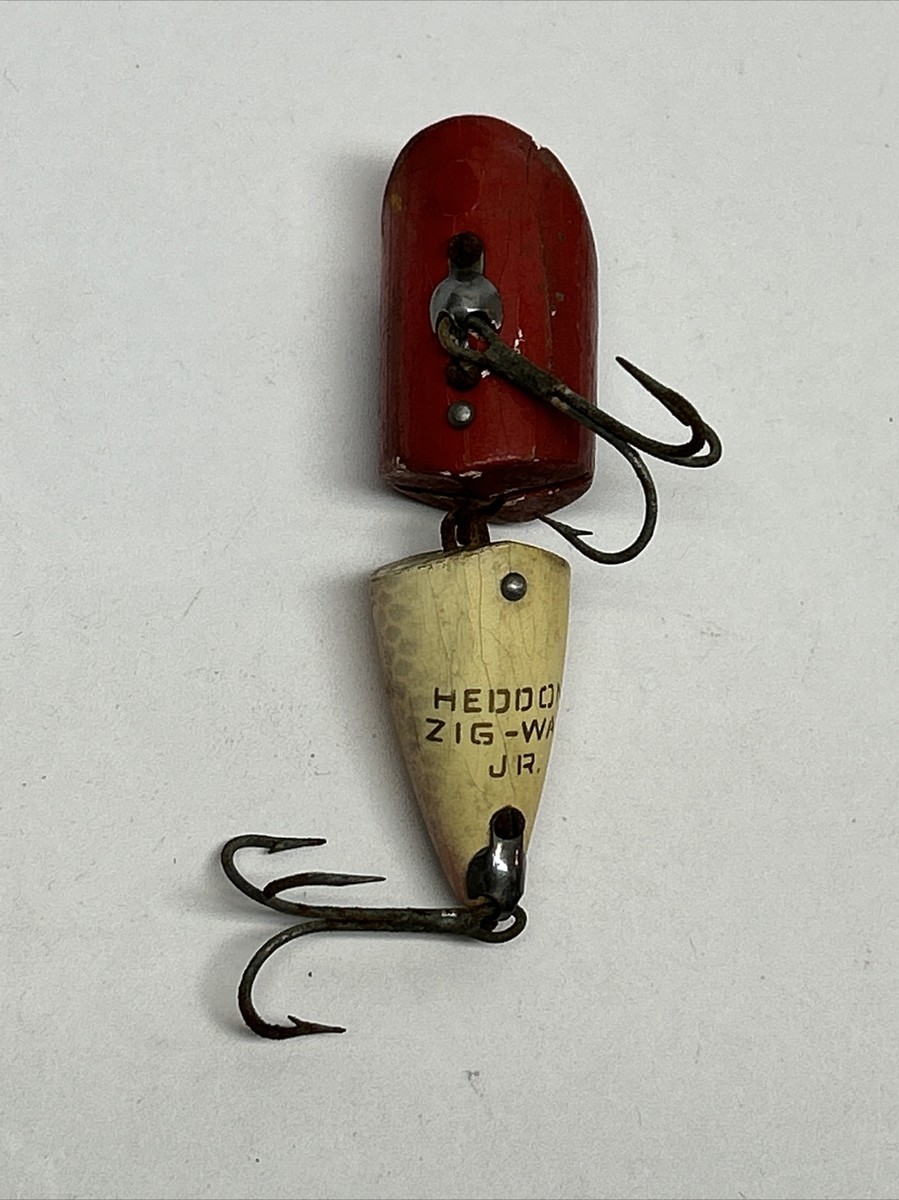 Vintage Wooden Heddon Zig-Wag Jr., Jointed Fishing Lure