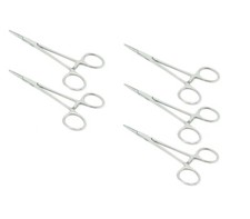 5 Premium Mosquito Locking Hemostat Forceps 5"Straight For Surgical  Dental Use
