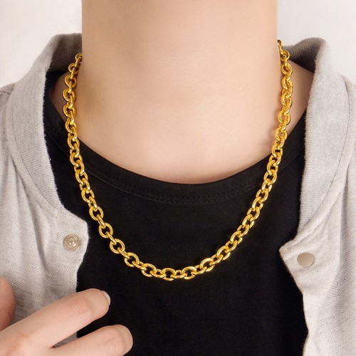 Men's 925 Sterling Silver Round Cable Chain Rolo Chain Necklace 8.5mm 16"-30" - Picture 18 of 27