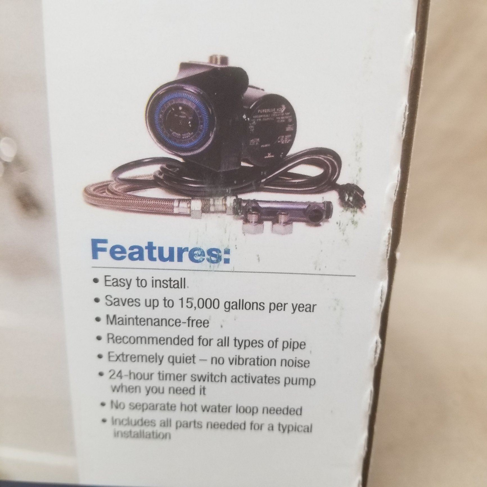 NEW PURE BLUE H20 Hot Water Recirculating System Instant Hot Water PBRCPG eBay