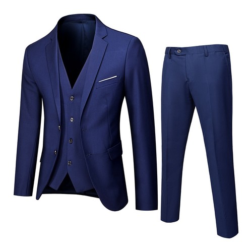 Men's Wedding Suit 2023 Groom Best-Man Groomsman Solid Formal Blazer Pant Elega - Picture 38 of 66
