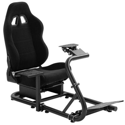 Zootopo Racing Sim Cockpit with Black Seat Fit for Logitech/Thrustmaster G27 G29