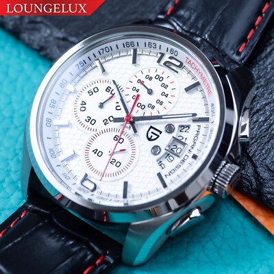 Quartz Movement Diver Date Wrist Watch Stainless Steel Case Mineral Glass