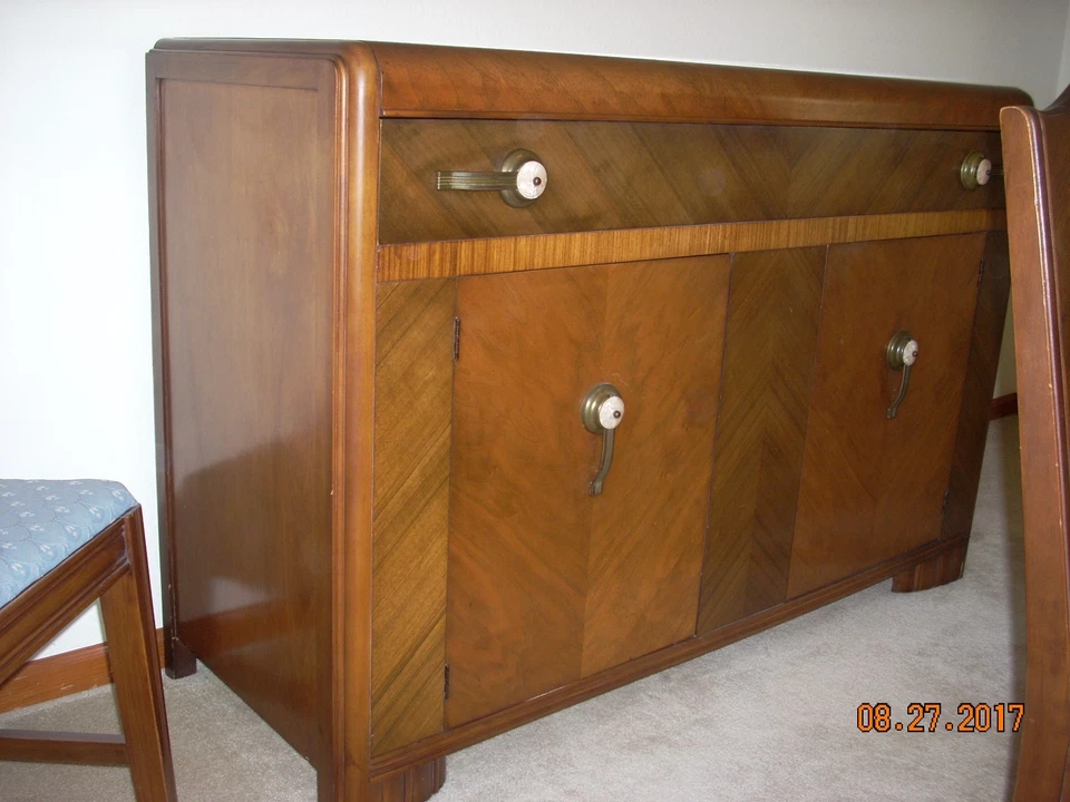 Kroehler, Serving/Dining Room Hutch, Mid-Century, Walnut & Rosewood - Image 2 of 4