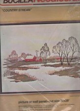 NIP  OOP  EMBROIDERY KIT "COUNTRY STREAM"