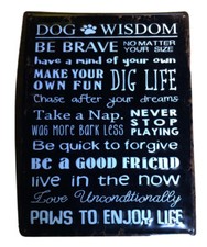 Love your Dog Sign Pug Wisdom