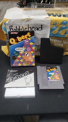 CIB Q BERT Q*BERT NINTENDO NES VIDEO GAME COMPLETE IN BOX W/ PROTECTOR CASE