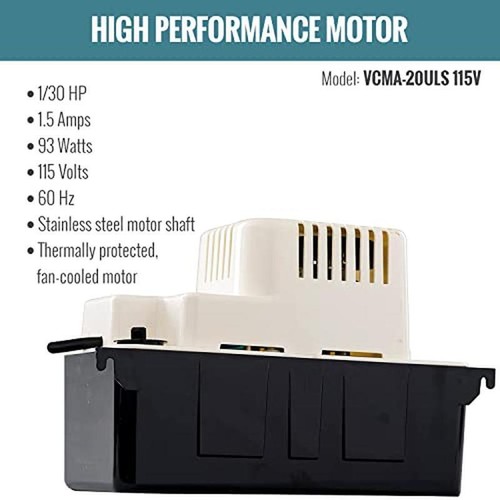 New Automatic Condensate Pump 80 GPH W/ Safety Switch Dehumidifier HVAC Furnace - Picture 7 of 7