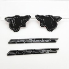 Black Howling Coyote 5.0 Emblems 4pc Fits 15-23 Mustang F150 Coyote Swap