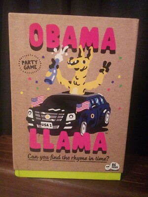 Obama Llama Celebrity Rhyming Friends and Family Party Game Complete Barely Used