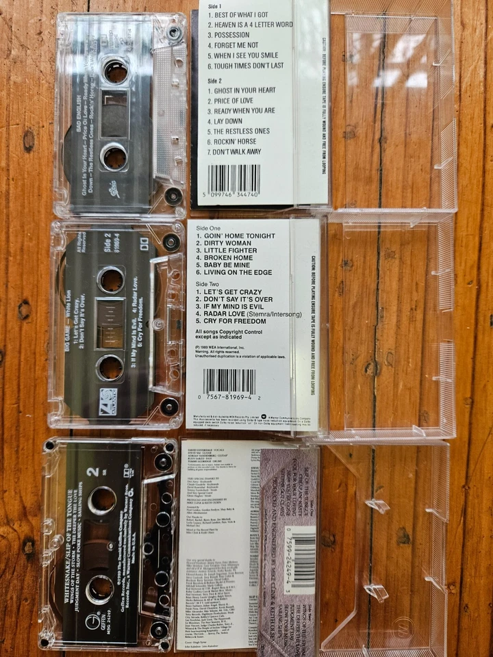 3 x ALBUMS BAD ENGLISH S/t +WHITE LION Big Game + WHITESNAKE Slip. CASSETTE TAPE - Image 3 of 4