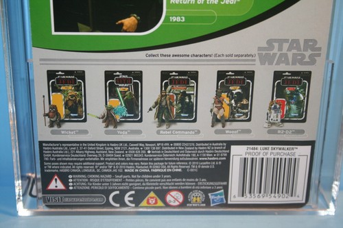 STAR WARS 2011 AFA GRADED MINT ON CARD TVC LUKE ENDOR CAPTURE FIGURE WEAPON - Picture 13 of 14