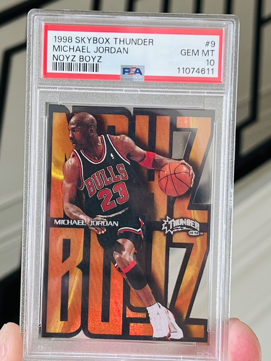 1998 SKYBOX THUNDER #9NB MICHAEL JORDAN NOYZ BOYZ PSA 10 POP 1998 SKYBOX THUNDER #9NB MICHAEL JORDAN NOYZ BOYZ PSA 10 POP