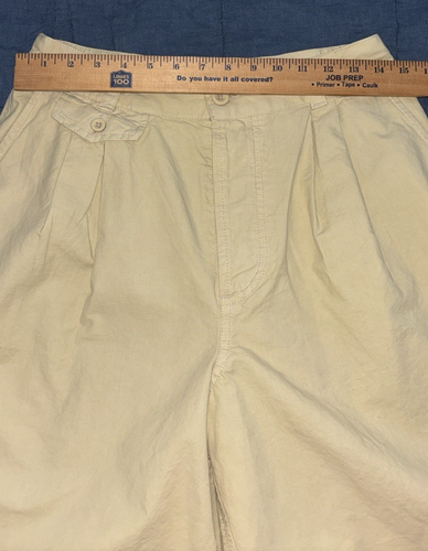 Free People High Street Trouser Pleated Shorts Linen Blend Brown Rice NEW Size 4 - Picture 9 of 10