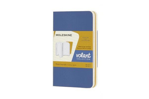 Thumbnail - Moleskine Volant Journal, Xs, Ruled, Forget Blue/amber Yellow (2.5 X