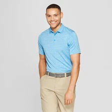 NEW! C9 Champion Mens Active Wear Blue or Aqua Golf Polo Stretch Shirt