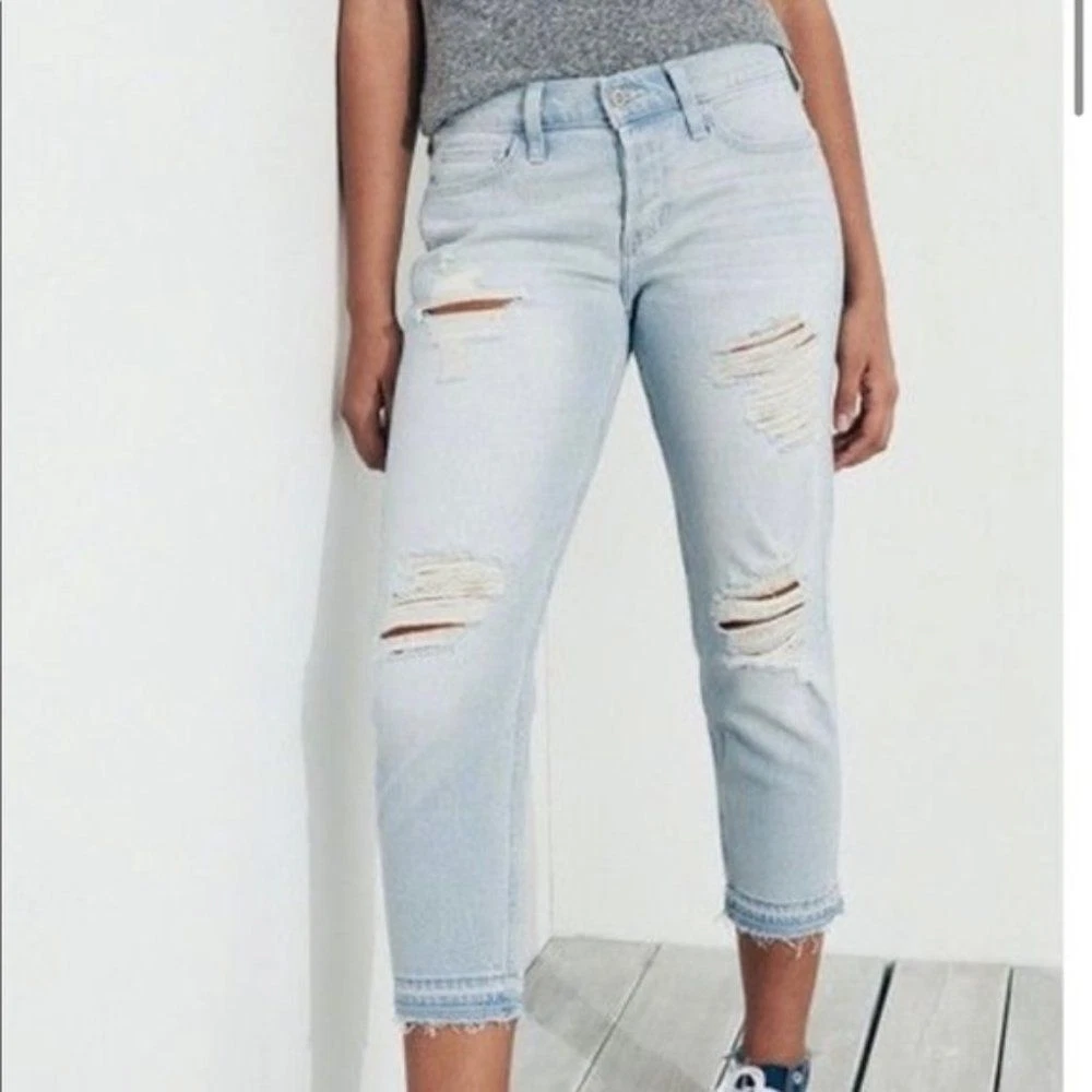 Hollister Low Rise Boyfriend Jeans Vintage Stretch eBay