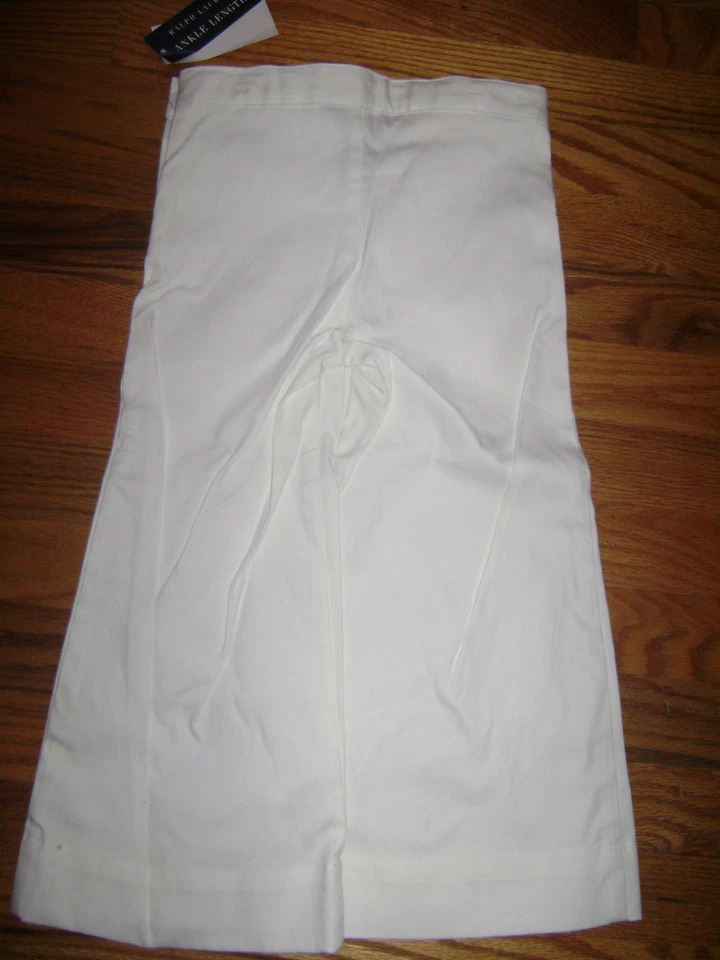 NUEVO PANTALÓN NIÑA RALPH LAUREN HASTA EL TOBILLO talla 4 BLANCO MUY LINDO Foto 4 de 4