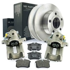 Bremssättel Bremsscheiben Satz 255mm Bremsbeläge hinten für Audi A6 C5 4B2