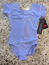 Eurotard Girls Microfiber Short Sleeve Leotard 44475c Lilac size I