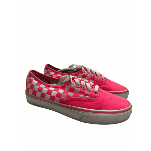 Hot pink \u0026 white checkered Vans Mens 