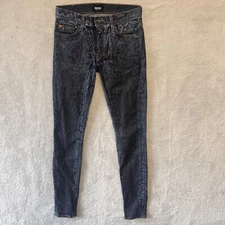 Hudson Womens Snakeskin Mid Rise Nico Super Skinny Jeans Size 24