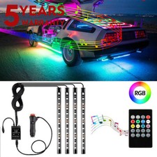Rgb 5050 48 Led Light Strip Interior Atmosphere Neon Lamp Remote Control For Car Rgb 5050 48 Led Light Strip Interior Atmosphere Neon Lamp Remote Control For Car