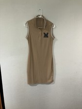 Woman’s SHEIN Dress Size Medium Varsity Beige Preppy Y2k Streetwear G6