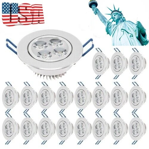 10PCS 3/4/5W Downlight Dimmable LED Ceiling Light Spotlight Drivers US - Picture 1 of 10