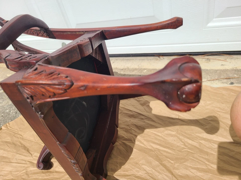 Chippendale Carved Mahogany Children's or Doll Side Chair By Hickory - Image 2 of 4