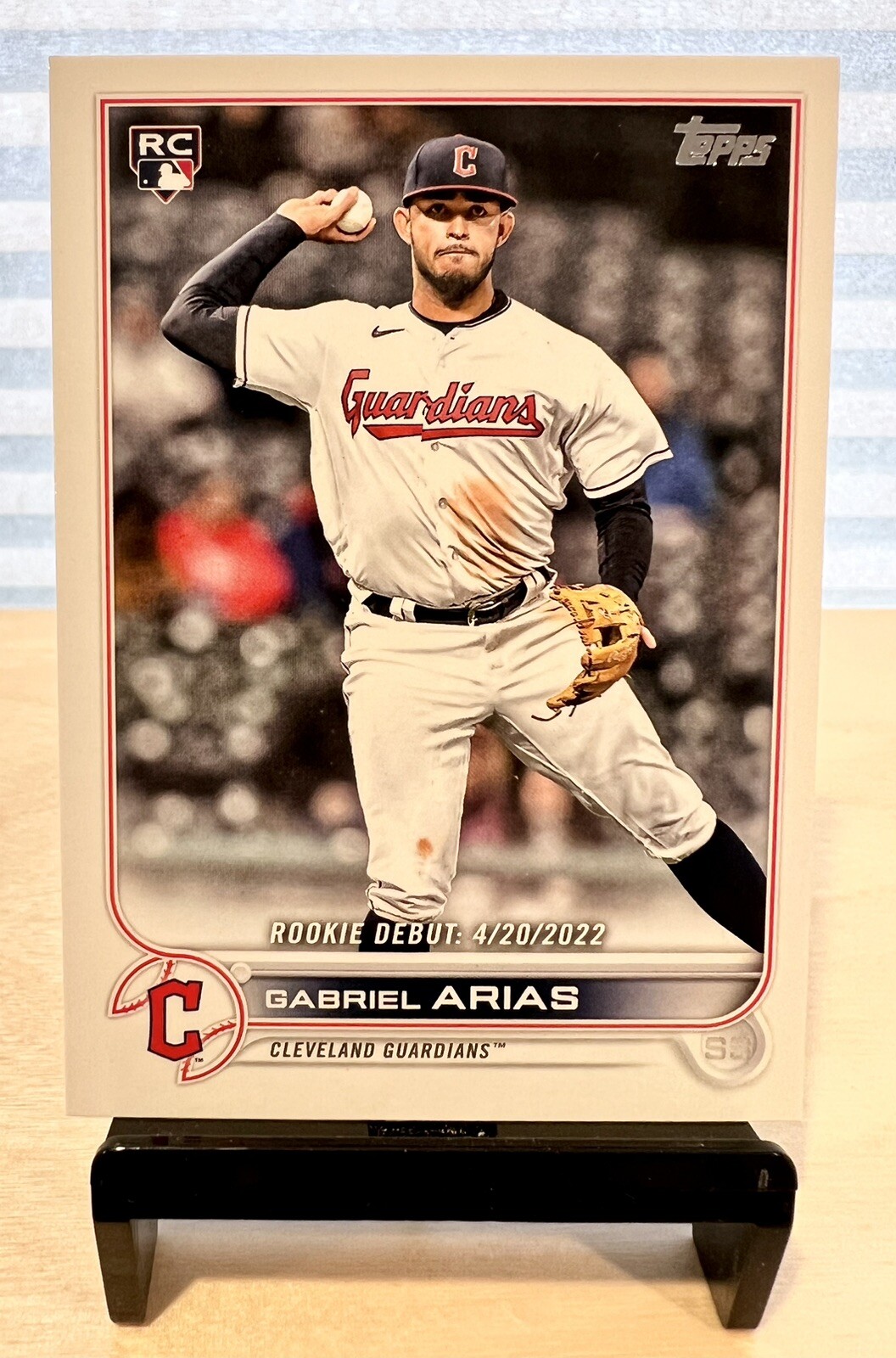 Gabriel Arias 2022 Topps Update Rookie Debut Card #US321, Cleveland Guardians