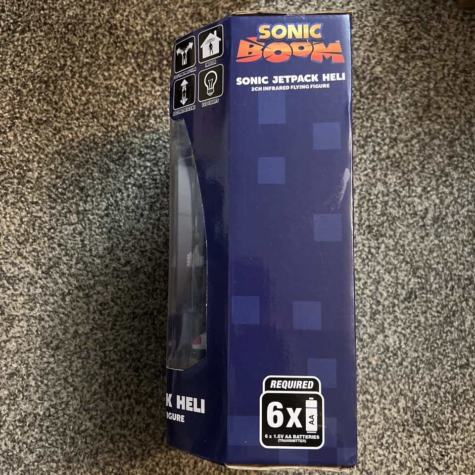 NEW SEALED! Sonic Boom Jetpack Heli Remote Control Flying Figure WorldTech - Image 2 of 4